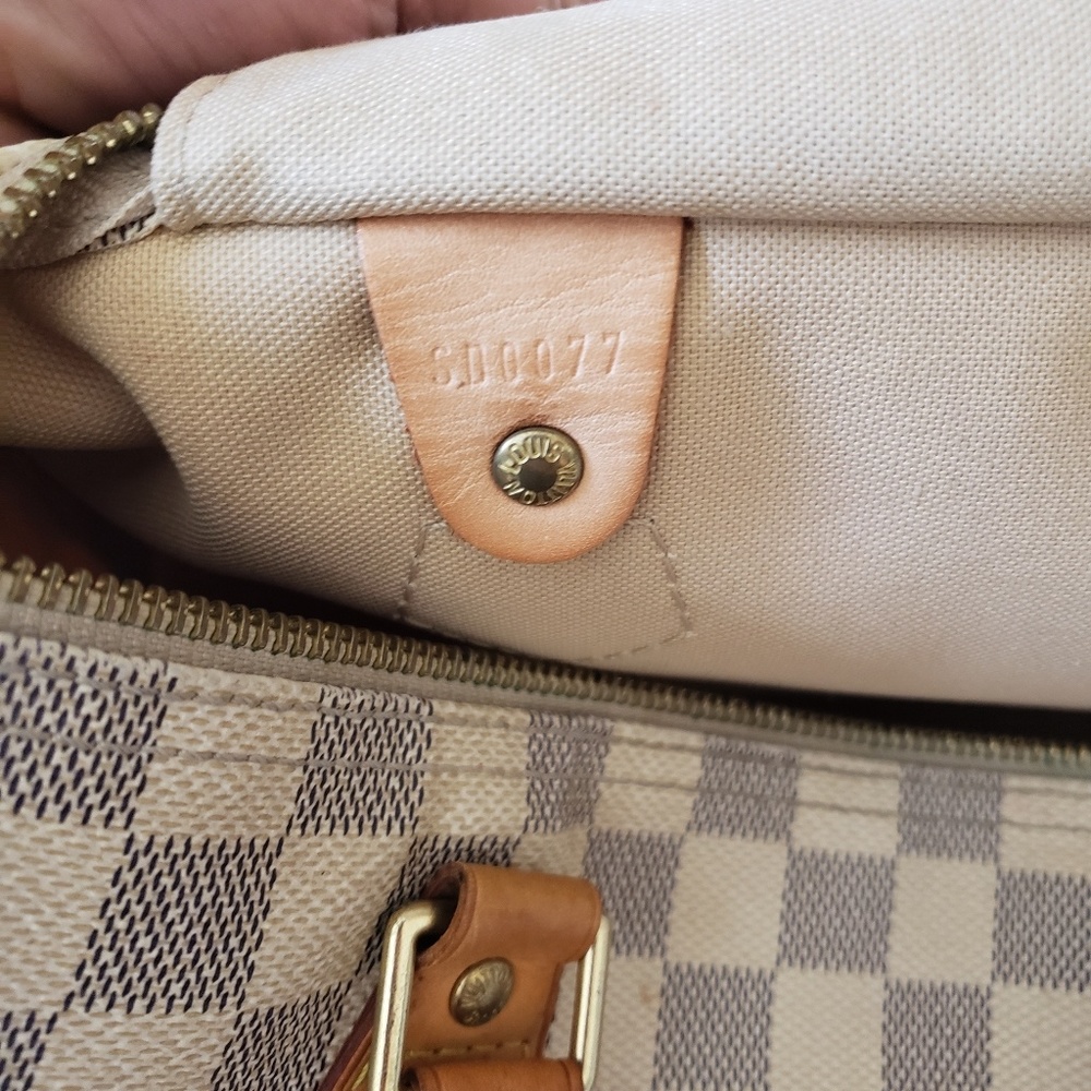 Preloved Louis Vuitton Speedy Damier Azur 30 Ivory - Picture 7 of 8